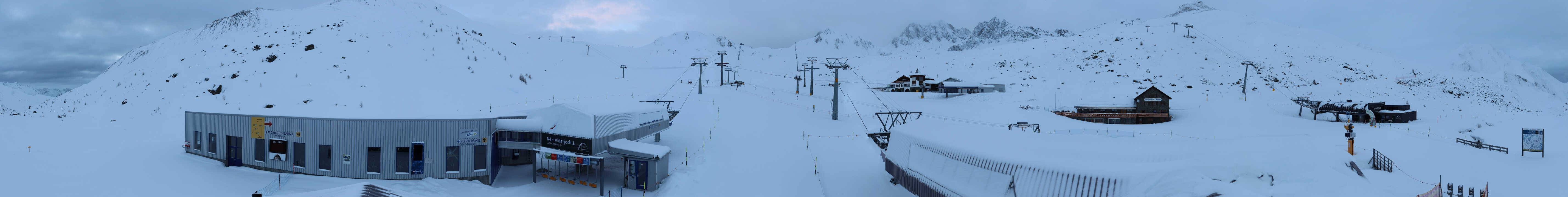Archived image Webcam Samnaun: View from Alp Trida to Viderjoch