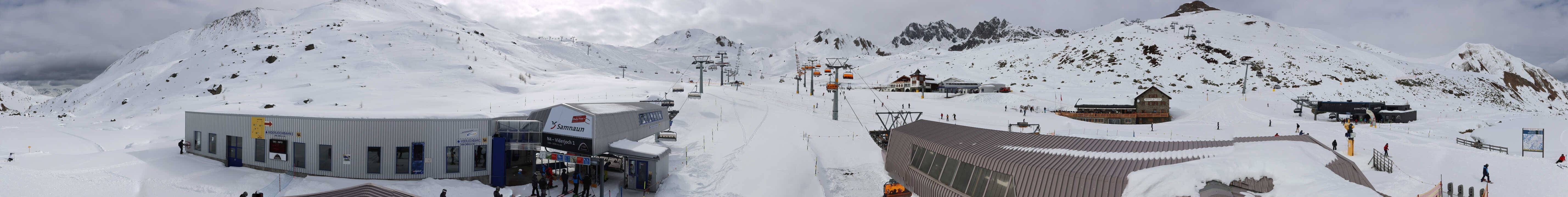 Archiv Foto Webcam Samnaun: Blick von der Alp Trida zum Viderjoch