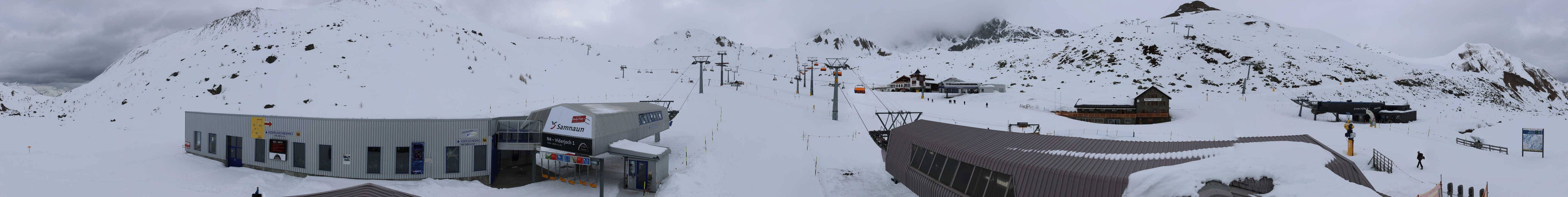Archiv Foto Webcam Samnaun: Blick von der Alp Trida zum Viderjoch