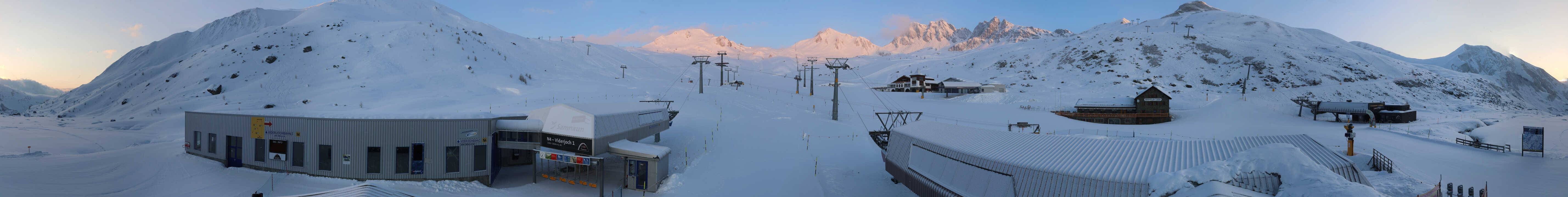 Archiv Foto Webcam Samnaun: Blick von der Alp Trida zum Viderjoch