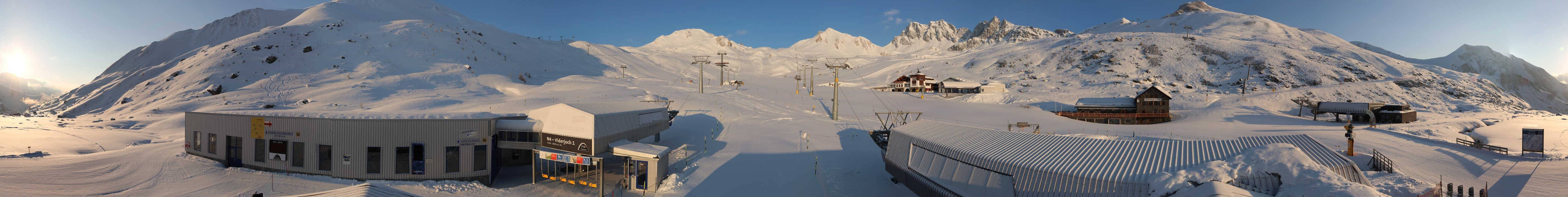 Archiv Foto Webcam Samnaun: Blick von der Alp Trida zum Viderjoch
