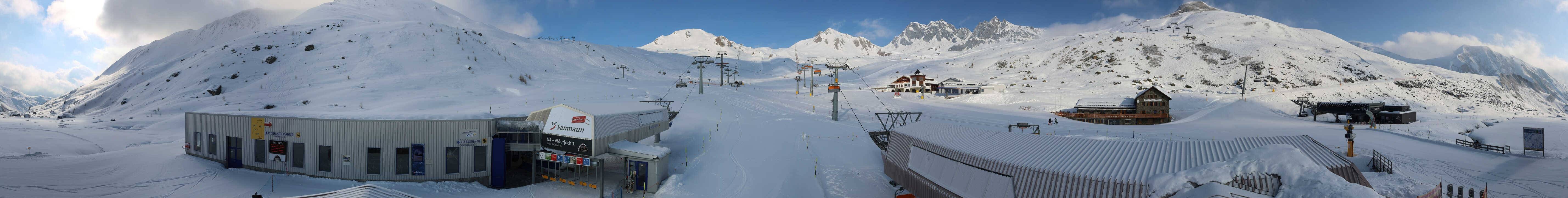 Archiv Foto Webcam Samnaun: Blick von der Alp Trida zum Viderjoch
