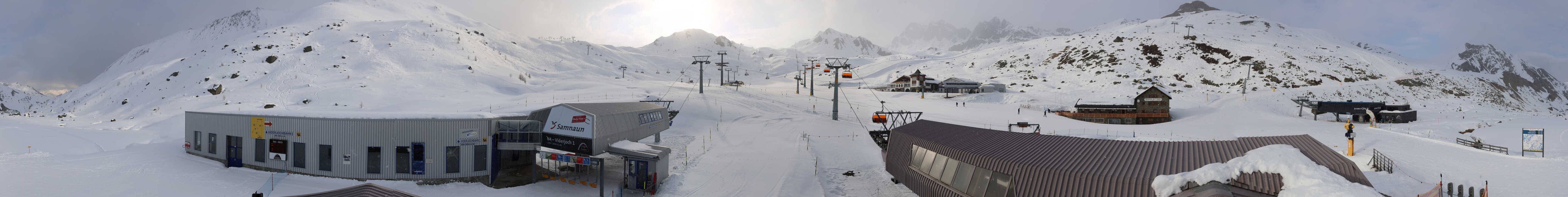 Archiv Foto Webcam Samnaun: Blick von der Alp Trida zum Viderjoch