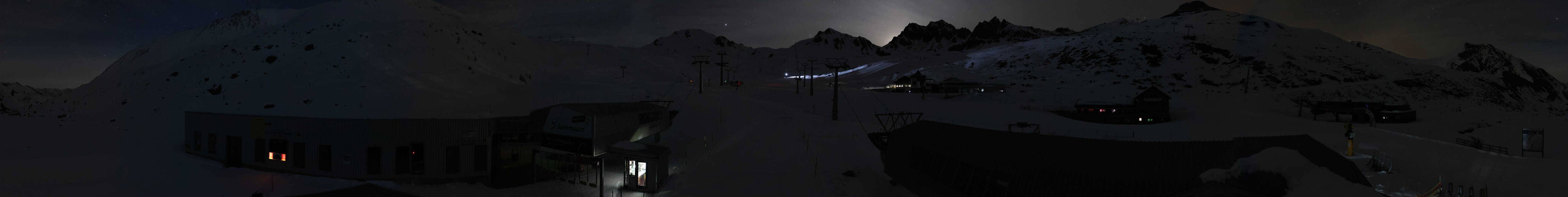 Archived image Webcam Samnaun: View from Alp Trida to Viderjoch