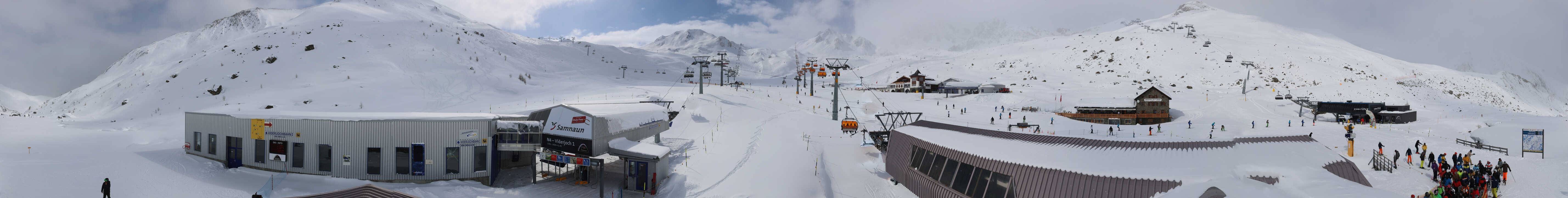 Archiv Foto Webcam Samnaun: Blick von der Alp Trida zum Viderjoch