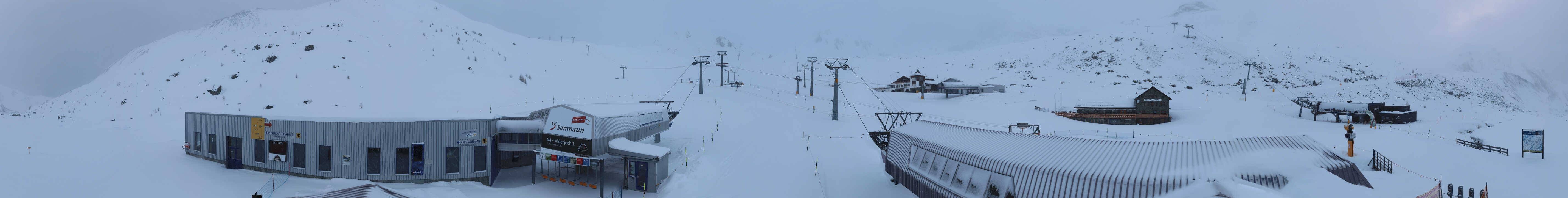 Archiv Foto Webcam Samnaun: Blick von der Alp Trida zum Viderjoch