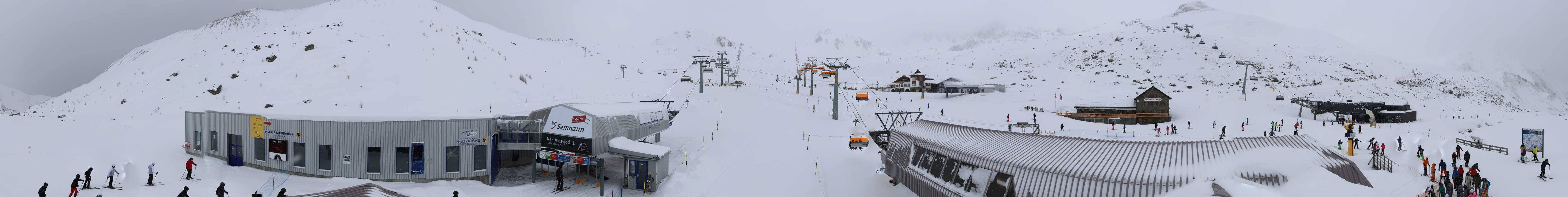 Archiv Foto Webcam Samnaun: Blick von der Alp Trida zum Viderjoch