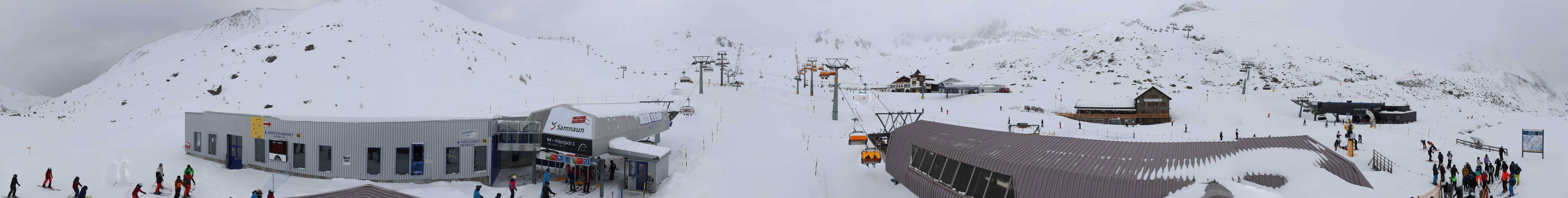 Archiv Foto Webcam Samnaun: Blick von der Alp Trida zum Viderjoch