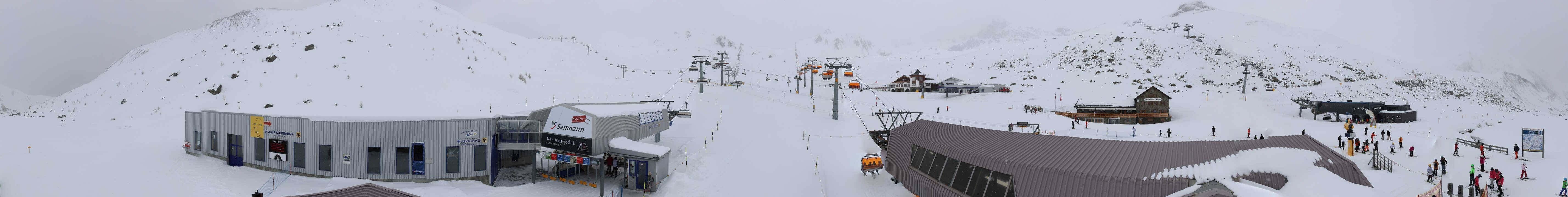 Archiv Foto Webcam Samnaun: Blick von der Alp Trida zum Viderjoch