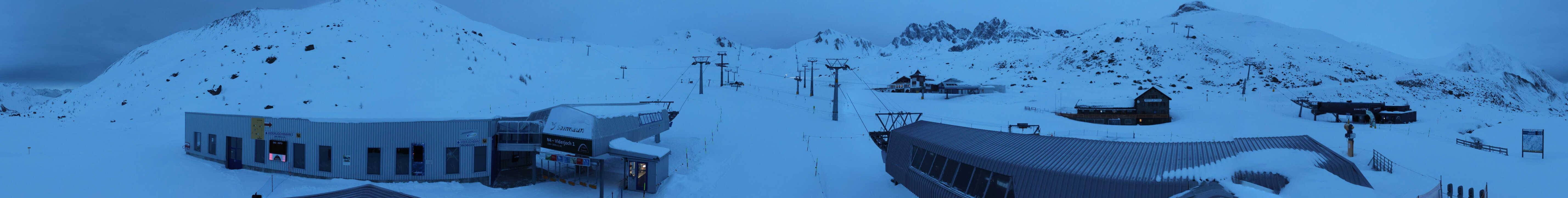 Archiv Foto Webcam Samnaun: Blick von der Alp Trida zum Viderjoch