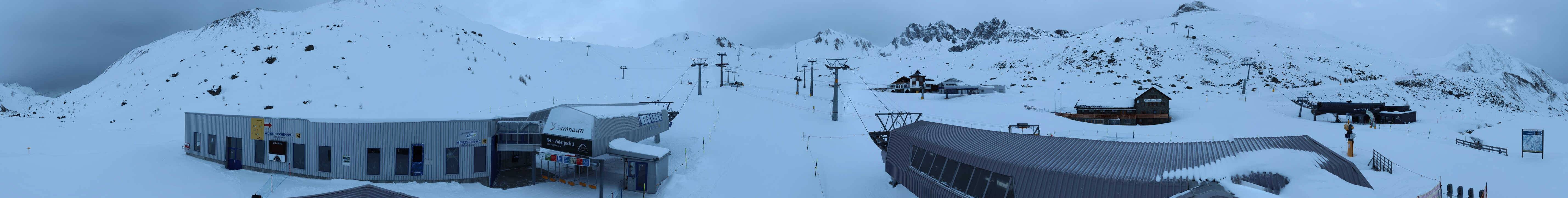 Archiv Foto Webcam Samnaun: Blick von der Alp Trida zum Viderjoch