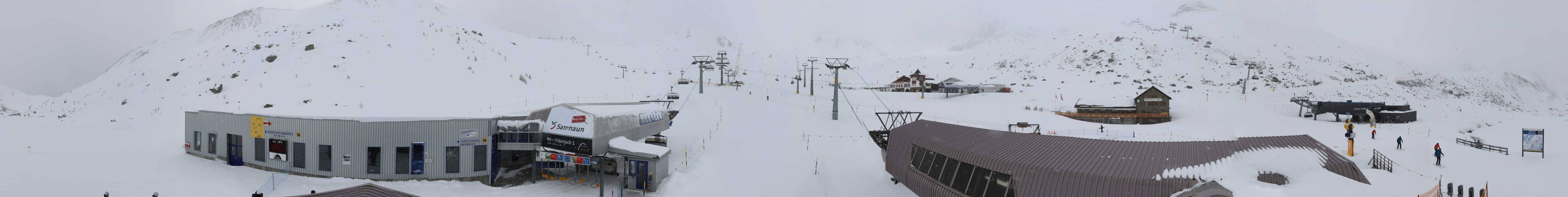 Archiv Foto Webcam Samnaun: Blick von der Alp Trida zum Viderjoch