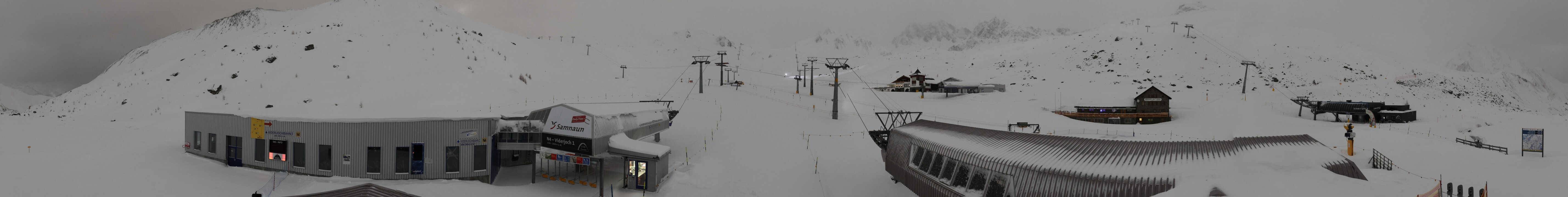 Archived image Webcam Samnaun: View from Alp Trida to Viderjoch