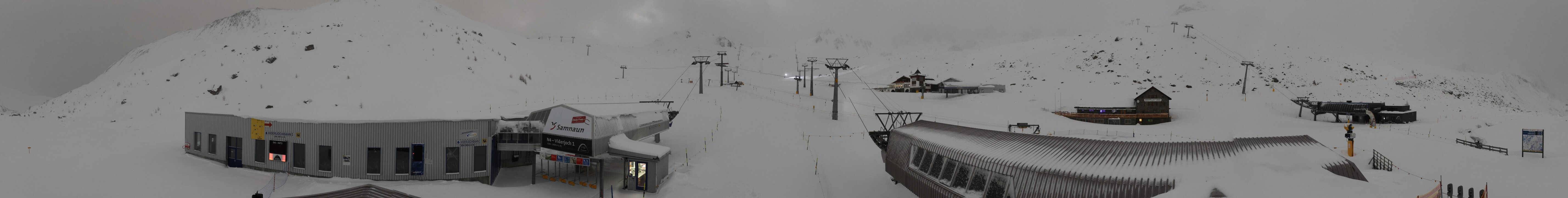 Archived image Webcam Samnaun: View from Alp Trida to Viderjoch