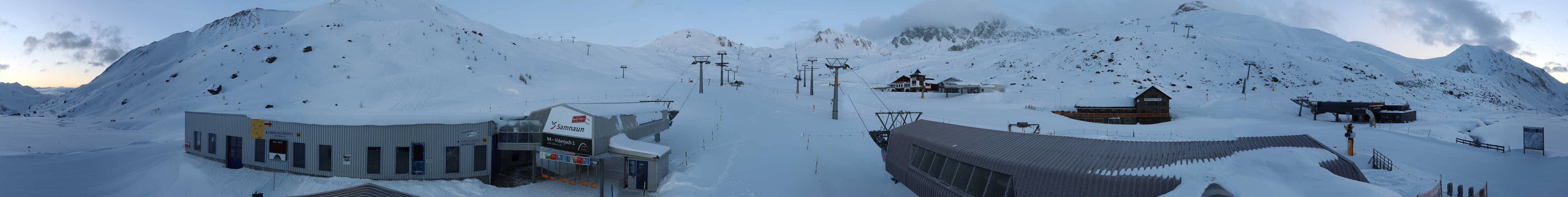 Archiv Foto Webcam Samnaun: Blick von der Alp Trida zum Viderjoch