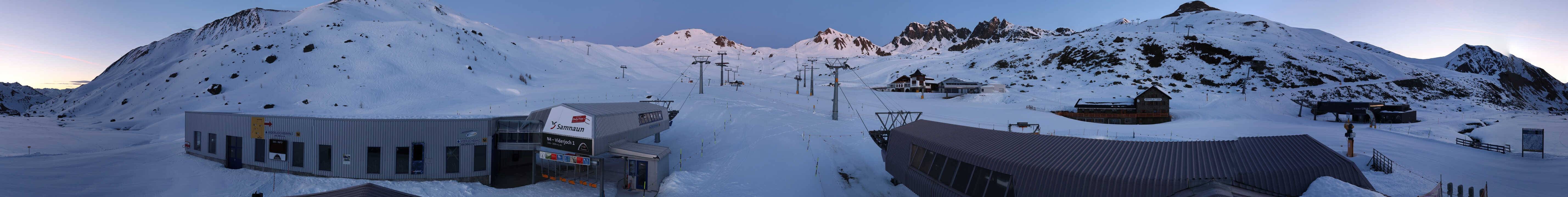Archiv Foto Webcam Samnaun: Blick von der Alp Trida zum Viderjoch