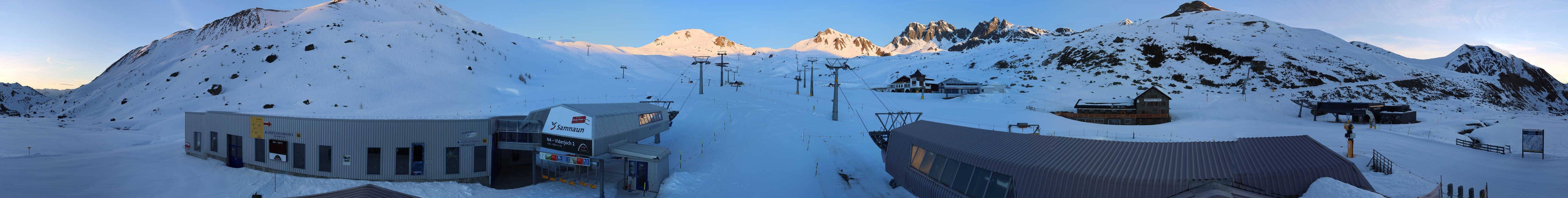 Archiv Foto Webcam Samnaun: Blick von der Alp Trida zum Viderjoch