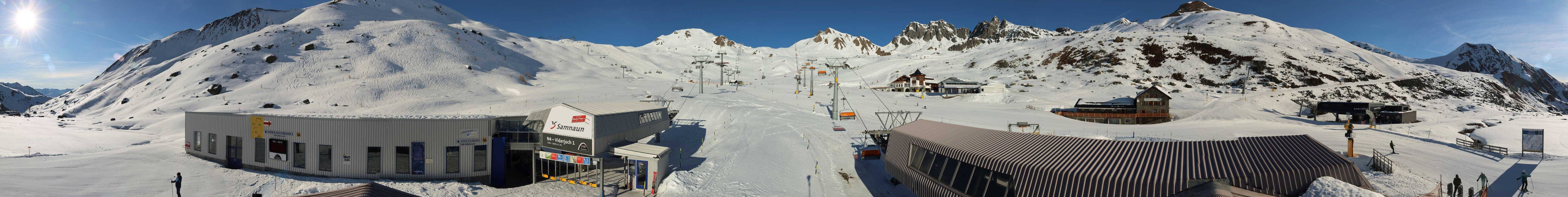 Archiv Foto Webcam Samnaun: Blick von der Alp Trida zum Viderjoch