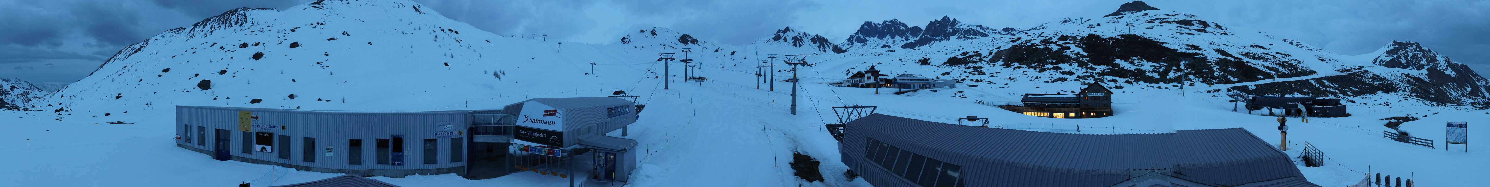 Archived image Webcam Samnaun: View from Alp Trida to Viderjoch