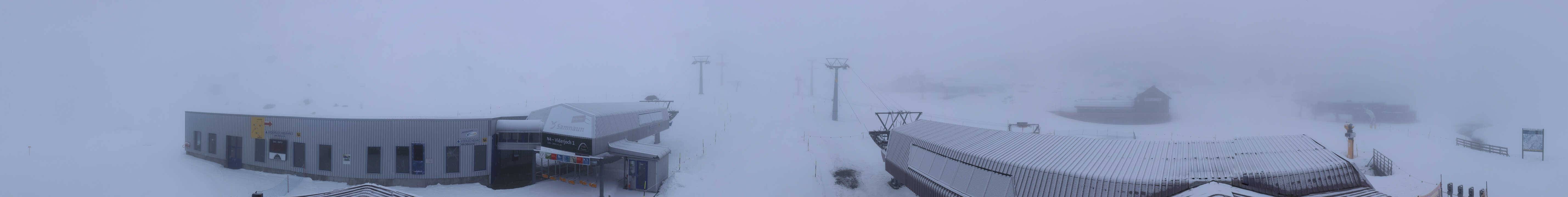 Archived image Webcam Samnaun: View from Alp Trida to Viderjoch