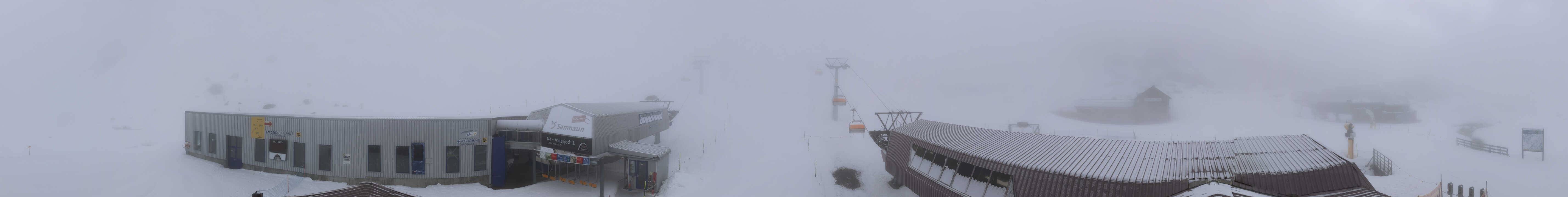 Archived image Webcam Samnaun: View from Alp Trida to Viderjoch