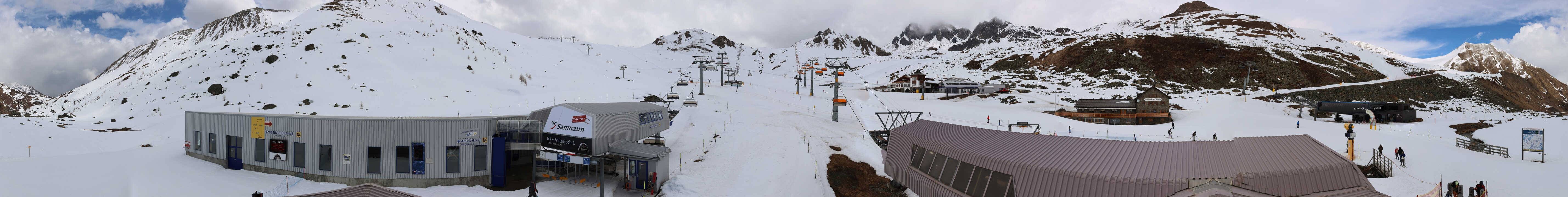 Archiv Foto Webcam Samnaun: Blick von der Alp Trida zum Viderjoch