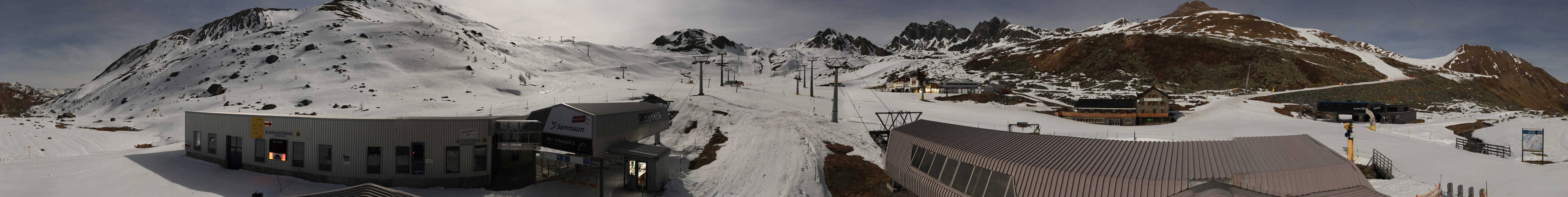 Archiv Foto Webcam Samnaun: Blick von der Alp Trida zum Viderjoch