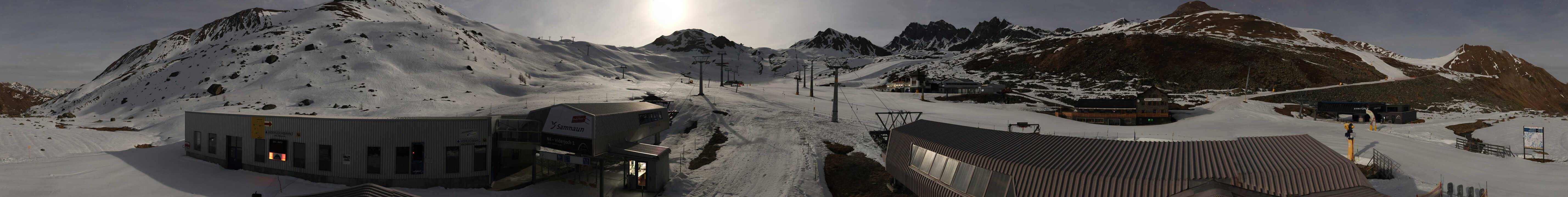 Archiv Foto Webcam Samnaun: Blick von der Alp Trida zum Viderjoch