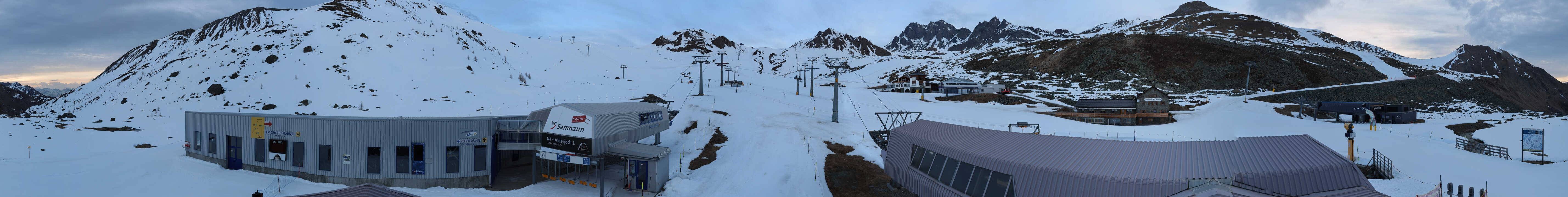 Archiv Foto Webcam Samnaun: Blick von der Alp Trida zum Viderjoch