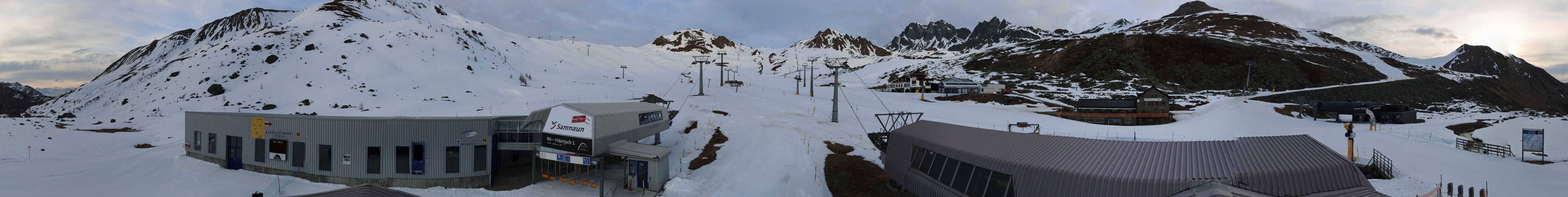 Archiv Foto Webcam Samnaun: Blick von der Alp Trida zum Viderjoch