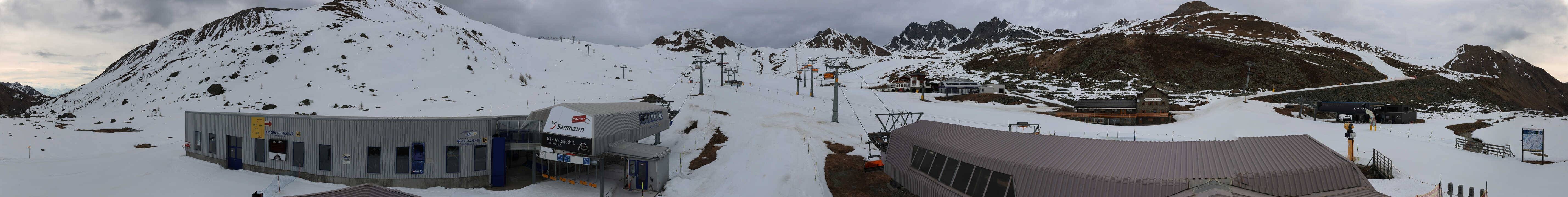 Archiv Foto Webcam Samnaun: Blick von der Alp Trida zum Viderjoch