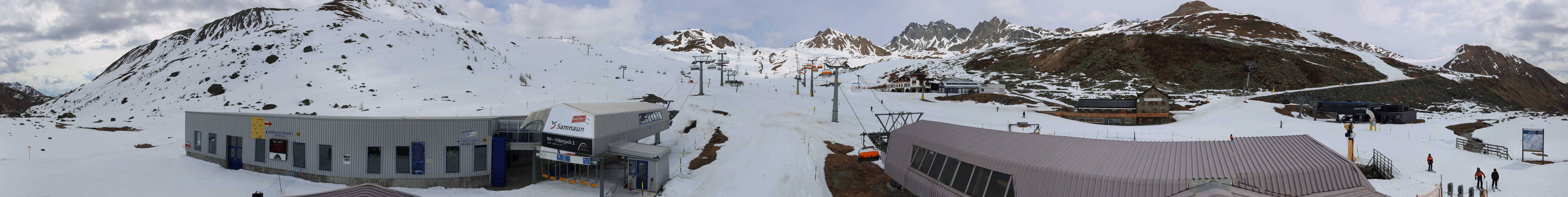 Archiv Foto Webcam Samnaun: Blick von der Alp Trida zum Viderjoch