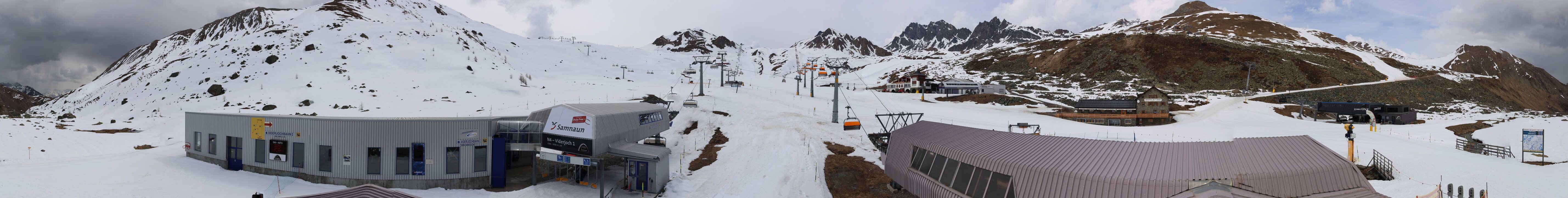 Archiv Foto Webcam Samnaun: Blick von der Alp Trida zum Viderjoch