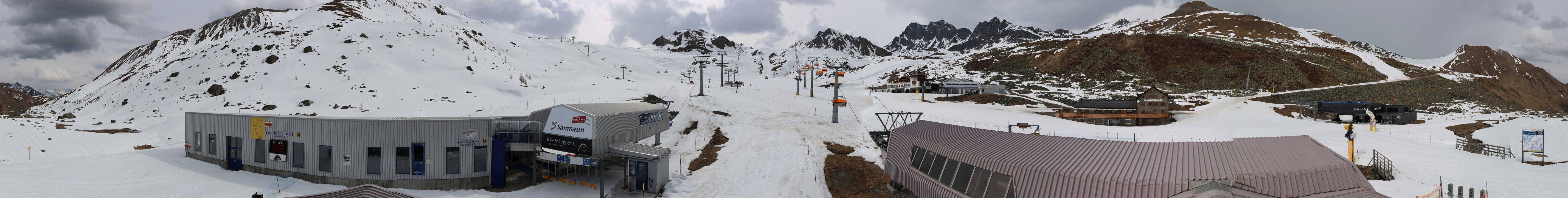Archiv Foto Webcam Samnaun: Blick von der Alp Trida zum Viderjoch