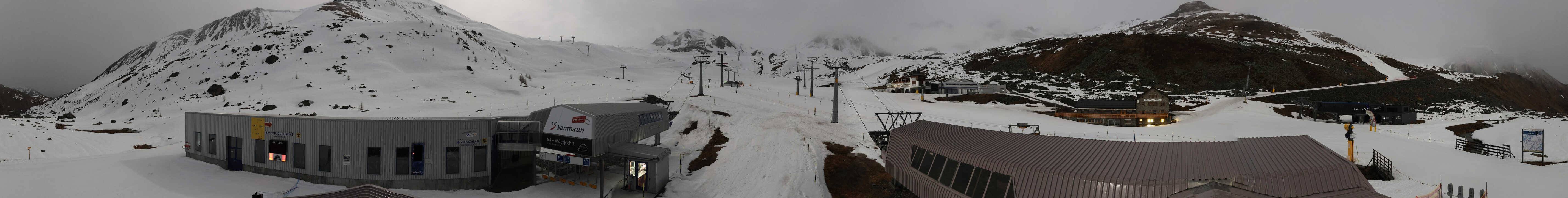 Archiv Foto Webcam Samnaun: Blick von der Alp Trida zum Viderjoch