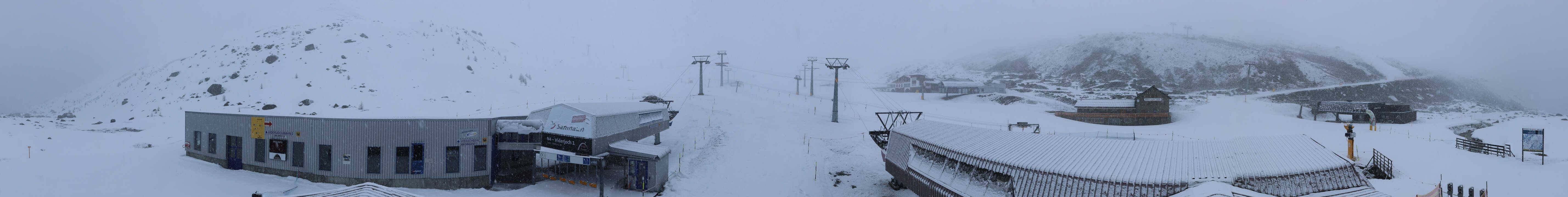 Archived image Webcam Samnaun: View from Alp Trida to Viderjoch