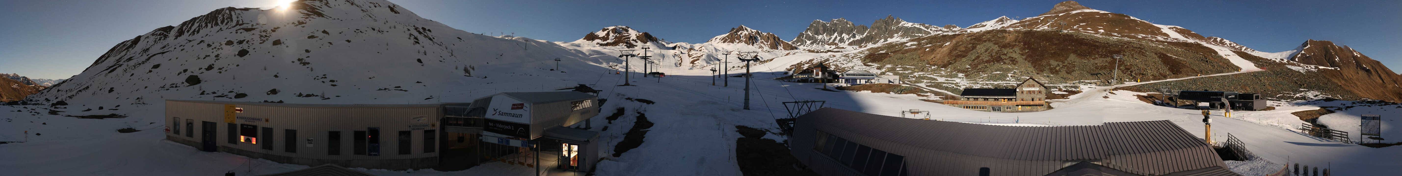 Archiv Foto Webcam Samnaun: Blick von der Alp Trida zum Viderjoch