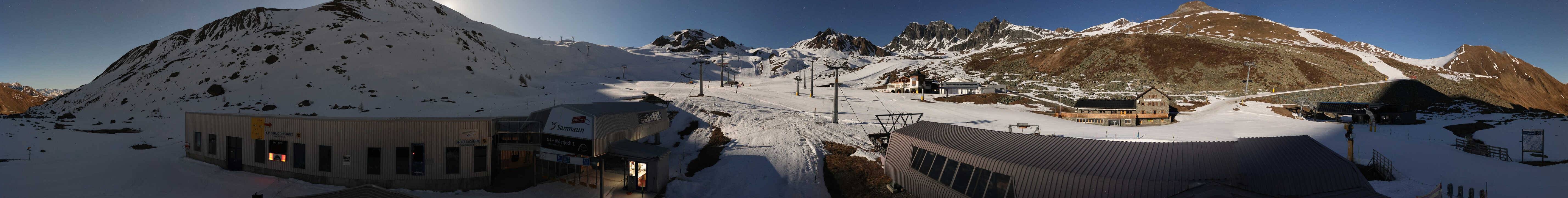 Archiv Foto Webcam Samnaun: Blick von der Alp Trida zum Viderjoch