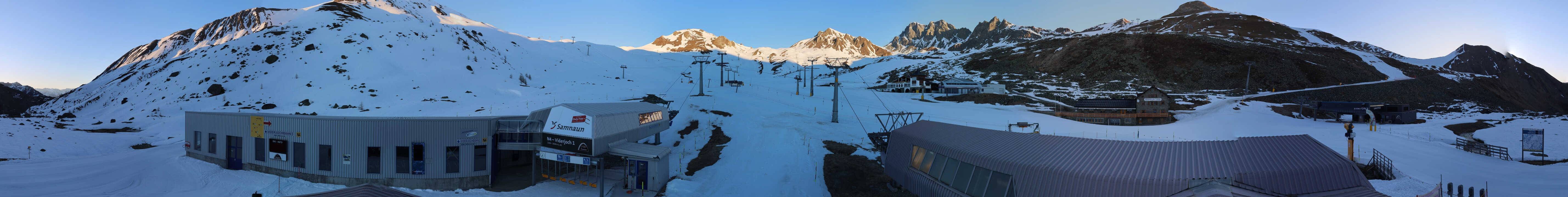 Archiv Foto Webcam Samnaun: Blick von der Alp Trida zum Viderjoch