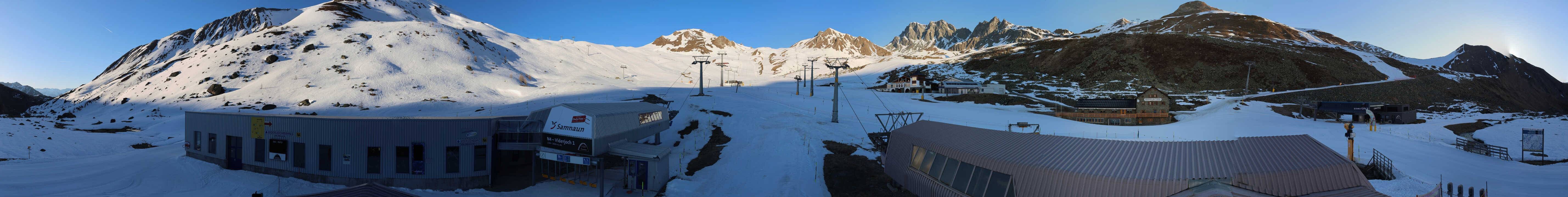 Archiv Foto Webcam Samnaun: Blick von der Alp Trida zum Viderjoch