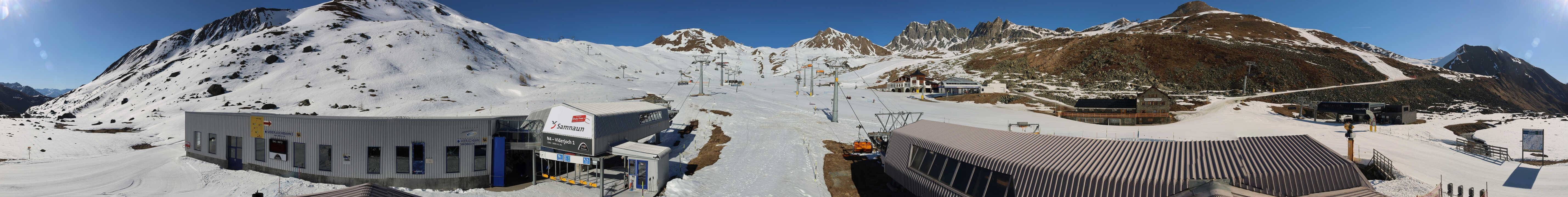 Archiv Foto Webcam Samnaun: Blick von der Alp Trida zum Viderjoch