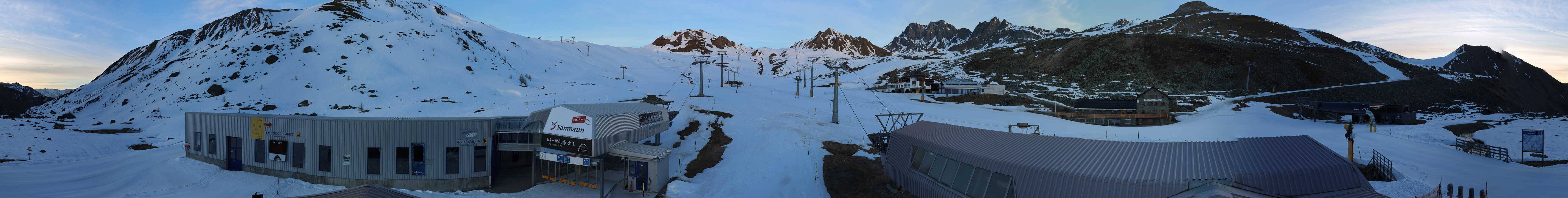 Archiv Foto Webcam Samnaun: Blick von der Alp Trida zum Viderjoch