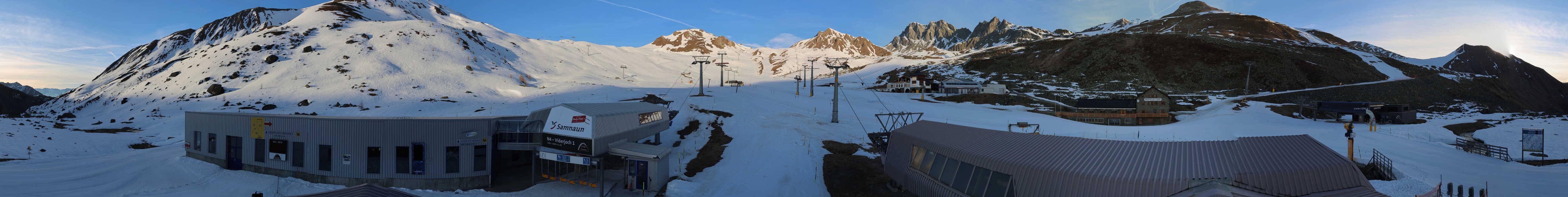 Archiv Foto Webcam Samnaun: Blick von der Alp Trida zum Viderjoch