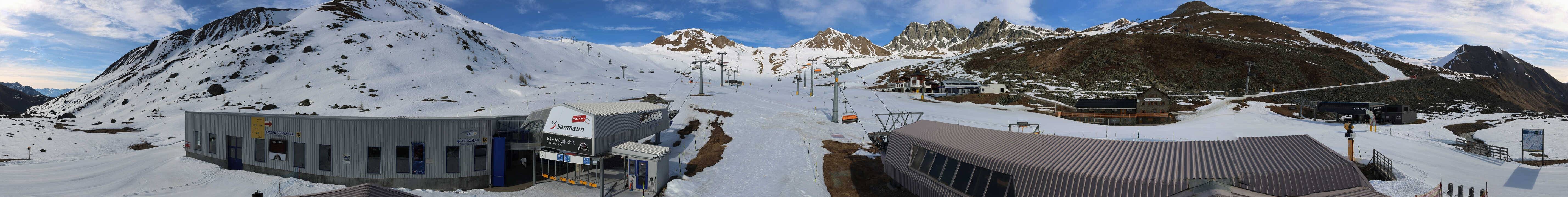 Archiv Foto Webcam Samnaun: Blick von der Alp Trida zum Viderjoch