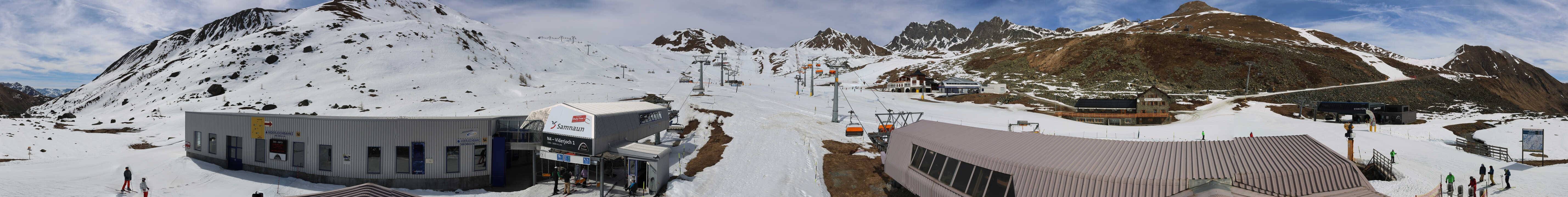 Archiv Foto Webcam Samnaun: Blick von der Alp Trida zum Viderjoch