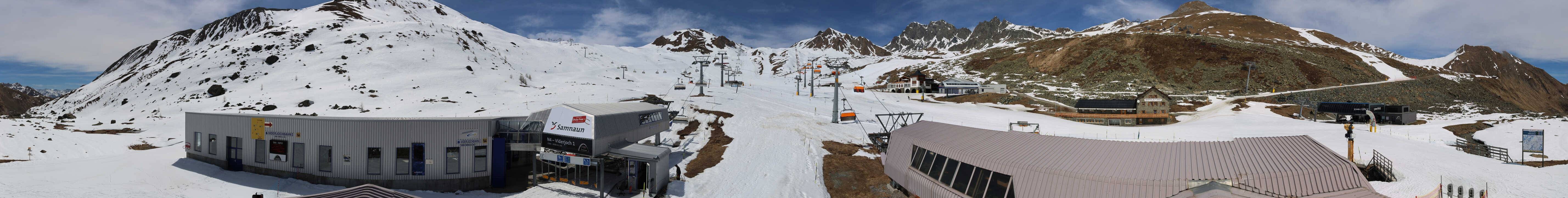 Archiv Foto Webcam Samnaun: Blick von der Alp Trida zum Viderjoch