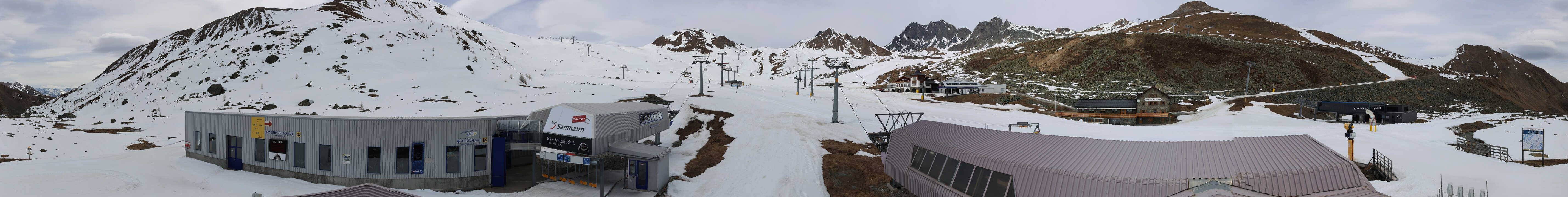 Archived image Webcam Samnaun: View from Alp Trida to Viderjoch