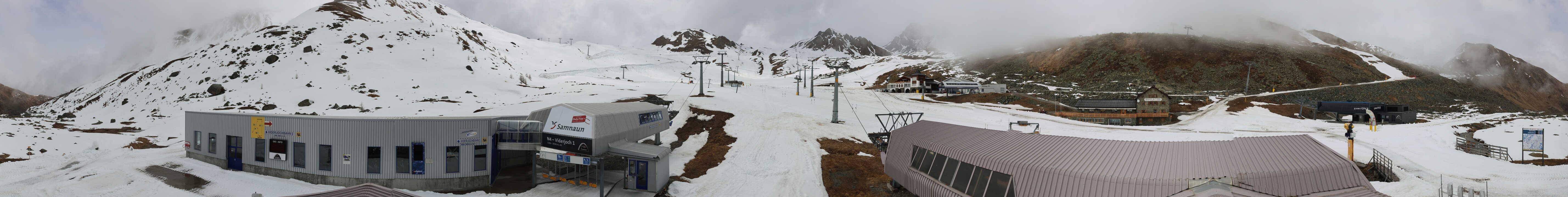 Archiv Foto Webcam Samnaun: Blick von der Alp Trida zum Viderjoch