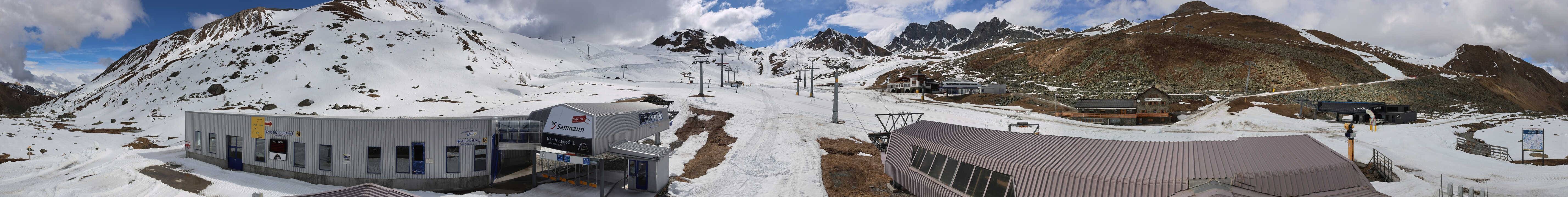 Archiv Foto Webcam Samnaun: Blick von der Alp Trida zum Viderjoch