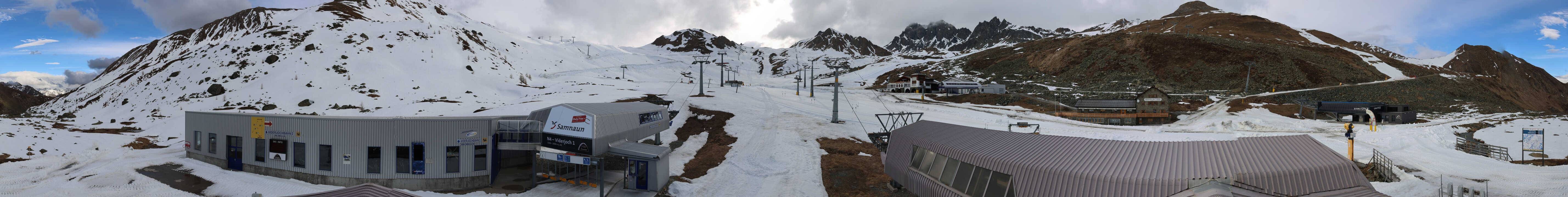 Archiv Foto Webcam Samnaun: Blick von der Alp Trida zum Viderjoch